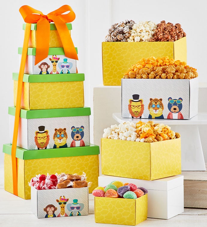 5 Gift Box Party Animals Tower